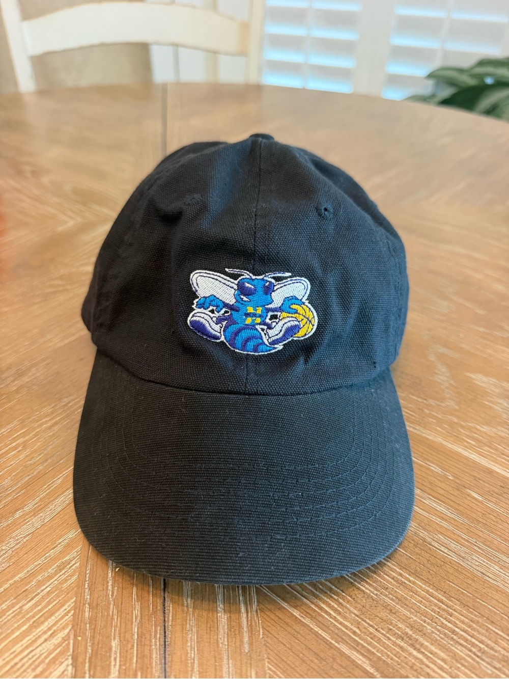 Vintage New Orleans Hornets baseball Cap hat with Blue & Yellow Hornet Patch